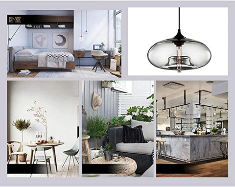 Hanglamp Plafond Vintage Industriële Kroonluchter E27 Kroonluchters Lichtlamp Kleurrijke Plafondverlichting (Transparant) Zonder Lampen