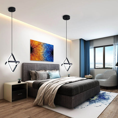 Moderne LED eenpersoonsbed hanglamp 32W dimbaar voor slaapkamer en woonkamer