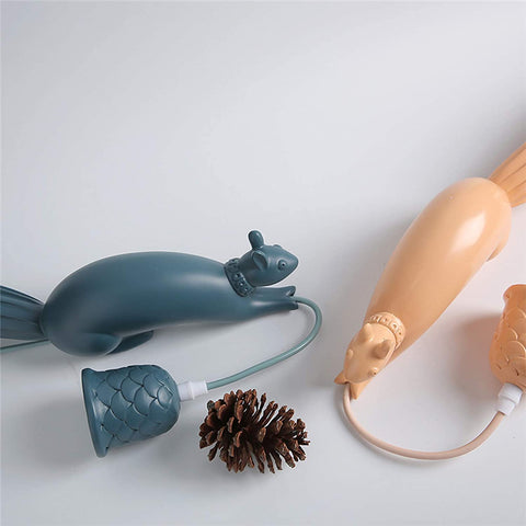 Hars Eekhoorn Kroonluchterlamp, Moderne Industriële Hangende Dierenlamp voor Kinderkamer Keuken Verlichtingsarmaturen-Blauw