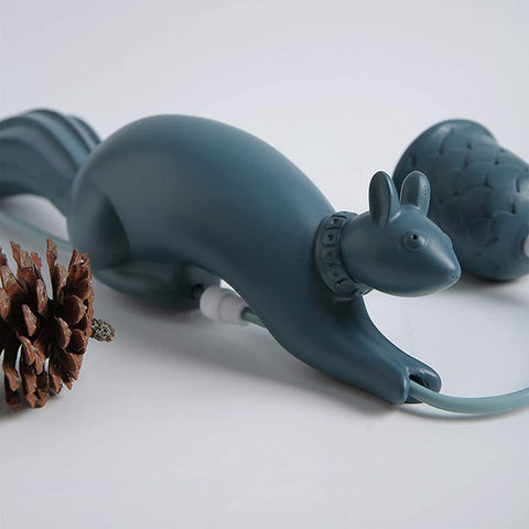Hars Eekhoorn Kroonluchterlamp, Moderne Industriële Hangende Dierenlamp voor Kinderkamer Keuken Verlichtingsarmaturen-Blauw