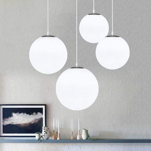 Glazen bolkroonluchter, hanglamp, eenvoudige binnenlamp voor slaapkamer woonkamer gang restaurant café 1st