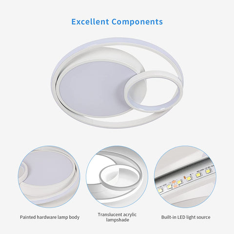 LED-plafondlamp, 50W 5600lm plafondlamp, moderne LED-plafondlamp voor slaapkamer woonkamer hal kantoor badkamer keuken licht koel wit 6000K