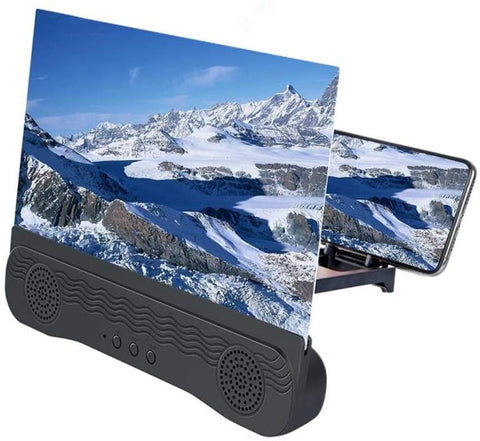Schermvergrootglas met luidspreker voor smartphone, 12 inch 6D HD-projectorscherm voor films, video's en games