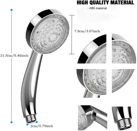 Led-douchekop, universele badkamerdouchekop, 7 kleuren automatische temperatuurregeling, hogedruk waterbesparende douchekop, voor thuis, hotel, badkamer