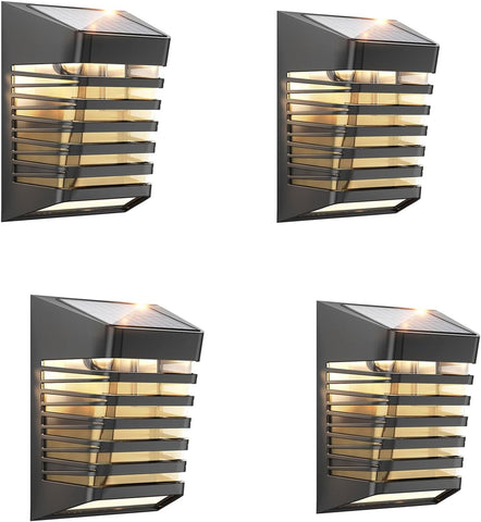 4 stks Solar Wandlamp Outdoor LED Wandlamp voor Binnenplaats Tuin Gang Terras Sluiten Muur Pathway Patio Villa