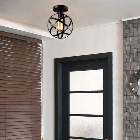 Vintage plafondlamp, E27 retro plafondlamp, industriële hanglamp voor woonkamer slaapkamer café bar restaurant