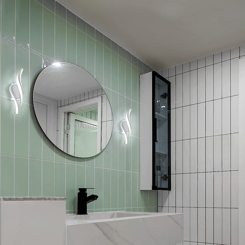 Moderne LED-wandlamp spiraalvormige wandlamp koel wit 6000K voor slaapkamer, woonkamer, hal, entree