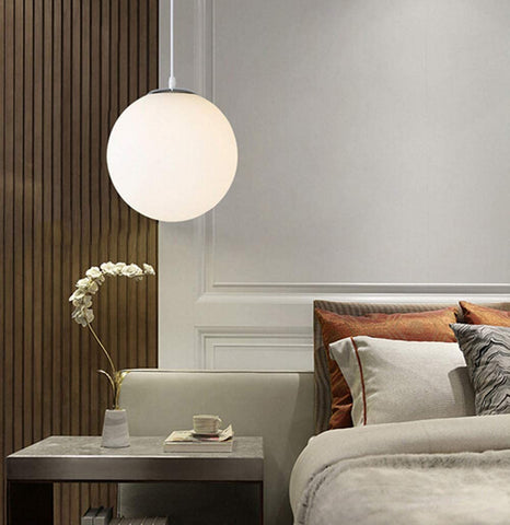 Glazen bolkroonluchter, hanglamp, eenvoudige binnenlamp voor slaapkamer woonkamer gang restaurant café 1st