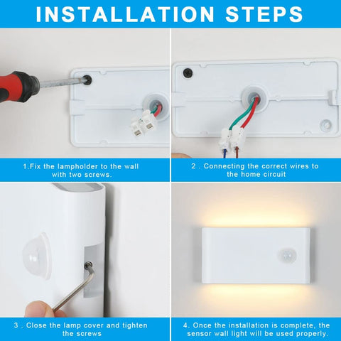 12W buitenwandlamp met bewegingssensor, IP65 wit vakmanschap mat ontwerp buiten/binnen aluminium wandlamp, acryl wandlamp voor balkon, trap, tuin, garage, 3000K