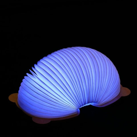 Opvouwbare boeklamp, kindernachtlampje, draagbare papieren lamp, 7 kleuren, opladen via USB