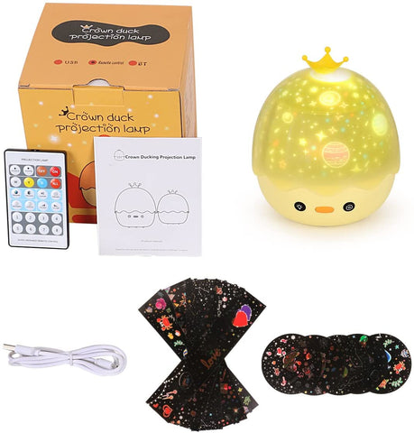 Sterrenprojector Nachtlampje, 360° Rotatie Muzikaal Nachtlampje + Timer + Afstandsbediening + 6 Projectiefilms, Kindernachtlampje, voor Halloween, Kerstmis, Feesten, Babymeisje Jongen Cadeau