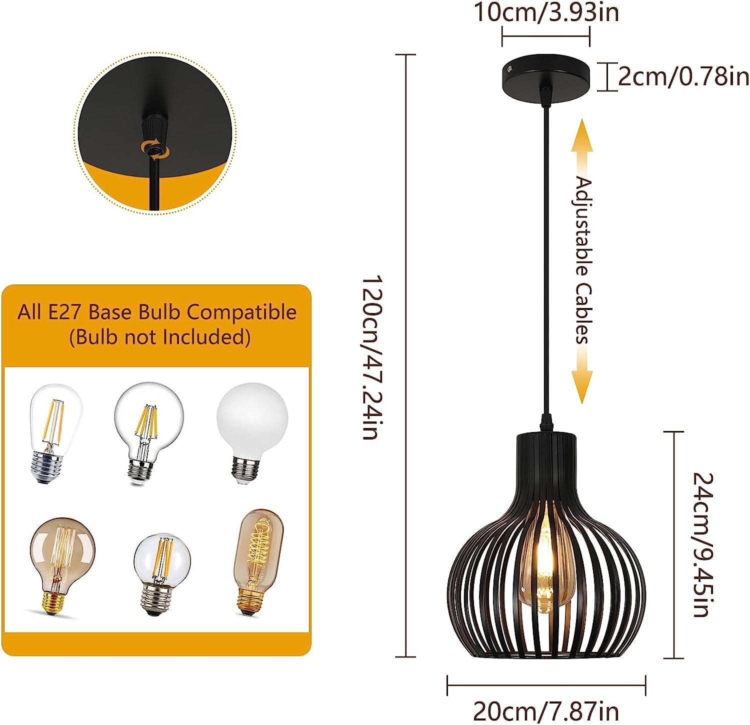 Tableau des tailles de chandeliers