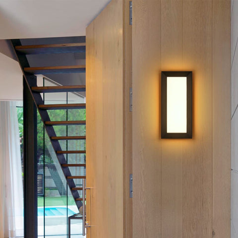 LED buitenwandlamp, 18W waterdichte IP65 wandlamp, moderne buitenlamp voor binnenplaats tuin gang terras dicht bij muur pad patio villa, neutraal wit 4000K