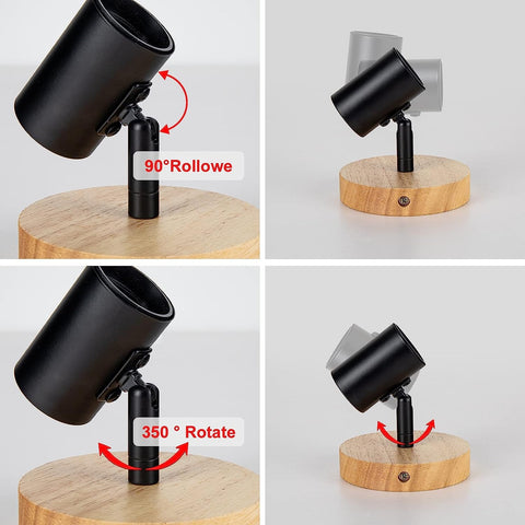 2 stuks binnenwandlamp vintage houten wandlamp voor slaapkamer, woonkamer, hal, entree E27-basis