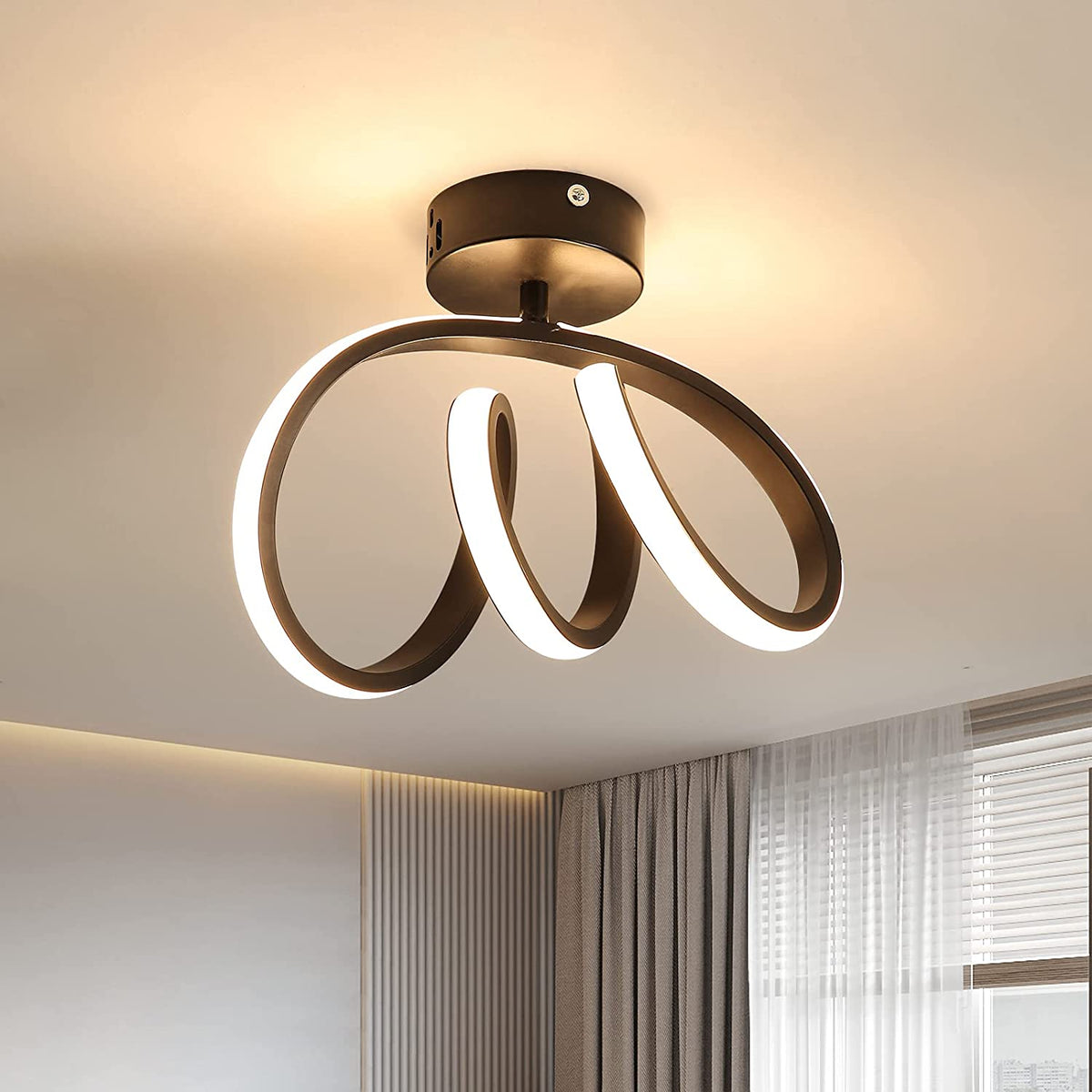 Moderne LED-plafondlamp LED-wandlamp voor binnen 24W Gangplafondlamp voor slaapkamer, eetkamer, keuken, hal 3000K warm wit licht, diameter 28CM