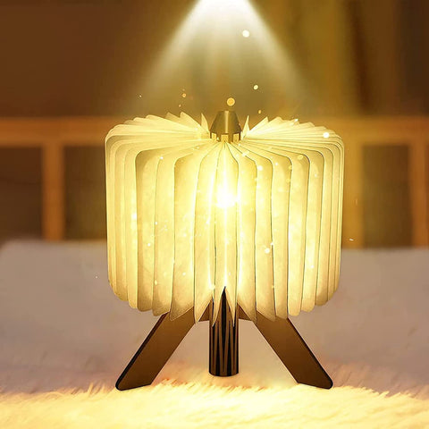 Boek Led-lamp Opvouwbaar Magnetisch Mini Led-papierlamp USB Oplaadbaar 2 kleurmodi 1700mAh Kindernachtlampje voor kinderen, vriendin, cadeau, ouders, woondecoratie