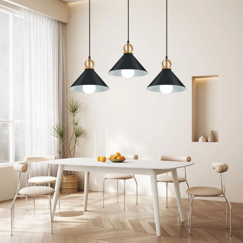 Industriële kroonluchter, retro zwarte metalen hanglamp E27 industriële hanglamp, eenvoudige moderne LED-kroonluchter hanglamp creatieve antieke lichtarmatuur voor keuken woonkamer slaapkamer
