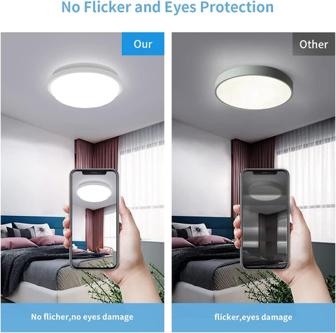 Ronde LED-plafondlamp, plafondlamp voor badkamer, IP54 waterdicht 6500K koel wit, moderne plafondlamp voor badkamer slaapkamer keuken woonkamer balkon 20W diameter 22cm