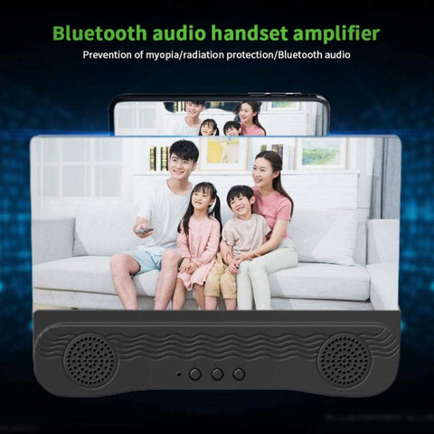 Schermvergrootglas met luidspreker voor smartphone, 12 inch 6D HD-projectorscherm voor films, video's en games