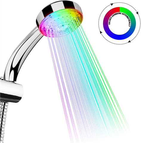 Led-douchekop, universele badkamerdouchekop, 7 kleuren automatische temperatuurregeling, hogedruk waterbesparende douchekop, voor thuis, hotel, badkamer