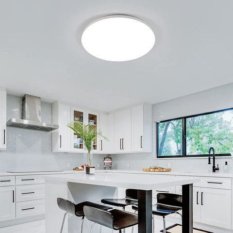 LED-plafondlamp, 36W 3200LM moderne plafondlamp, ultradunne ronde LED-plafondlamp voor badkamer keuken slaapkamer gang balkon, Ø23*H4cm, 4000K natuurlijk wit