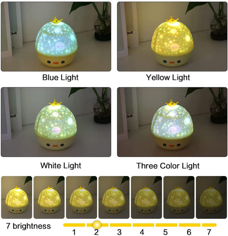 Sterrenprojector Nachtlampje, 360° Rotatie Muzikaal Nachtlampje + Timer + Afstandsbediening + 6 Projectiefilms, Kindernachtlampje, voor Halloween, Kerstmis, Feesten, Babymeisje Jongen Cadeau