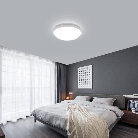 Ronde LED-plafondlamp, plafondlamp voor badkamer, IP54 waterdicht 6500K koel wit, moderne plafondlamp voor badkamer slaapkamer keuken woonkamer balkon 20W diameter 22cm