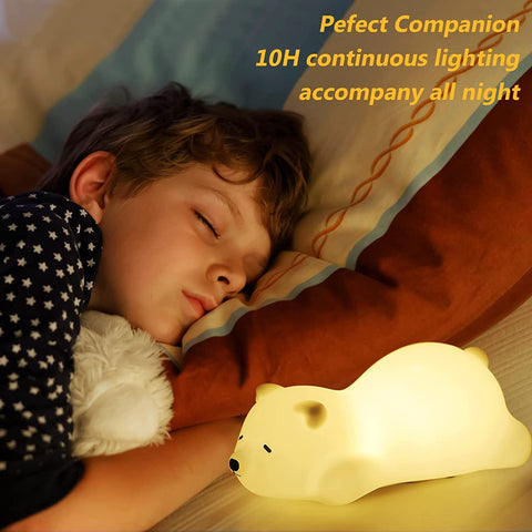 Babynachtlampje Kindernachtlampje, Kindernachtlampje USB oplaadbaar babynachtlampje, Baby LED-nachtlampje Draagbaar siliconen meisje Jongen bedlampje Babymeisje cadeau