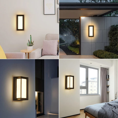 LED buitenwandlamp, 18W waterdichte IP65 wandlamp, moderne buitenlamp voor binnenplaats tuin gang terras dicht bij muur pad patio villa, neutraal wit 4000K