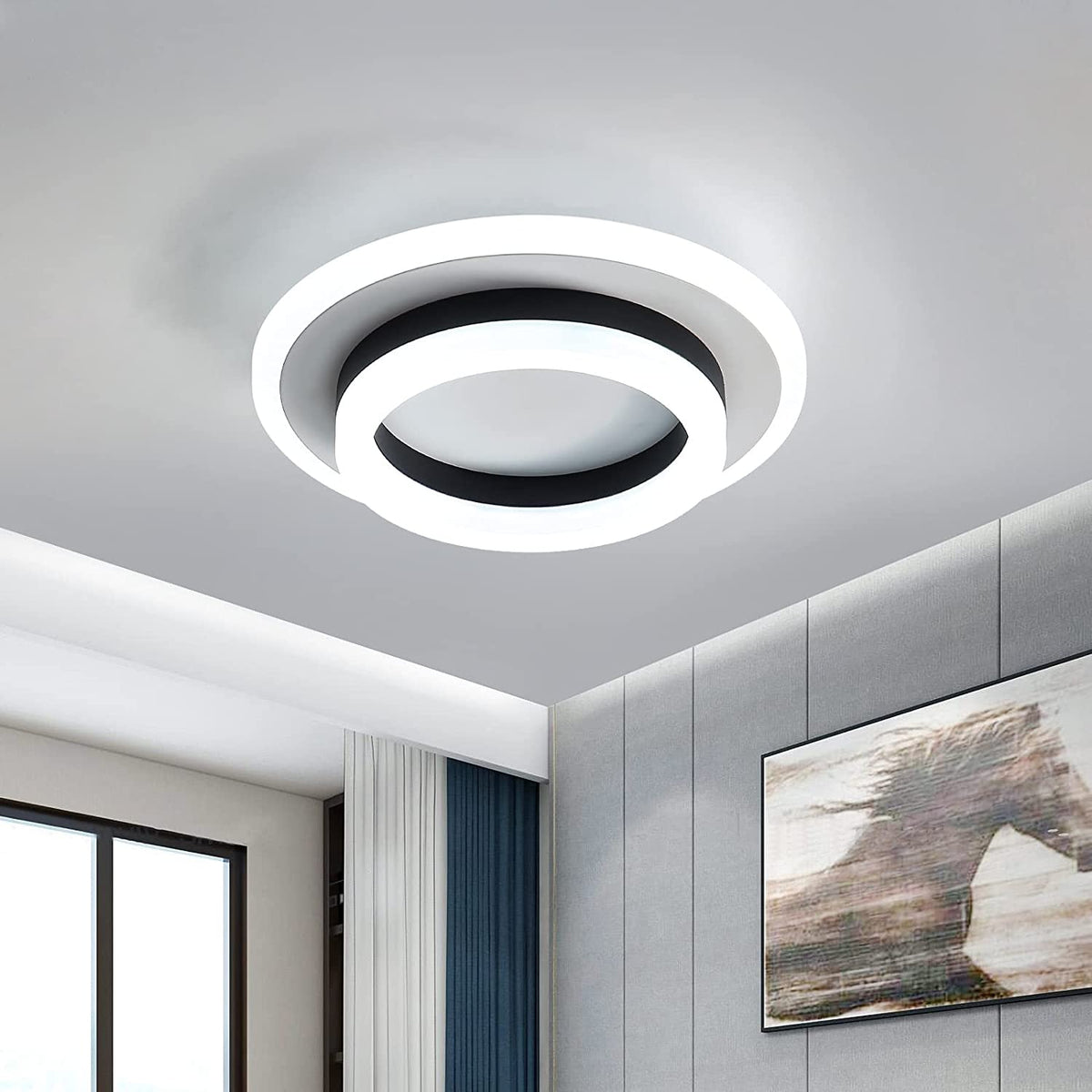 Plafonnier Led moderne, Lampe de Plafond 24W, 20 cm Plafonnier