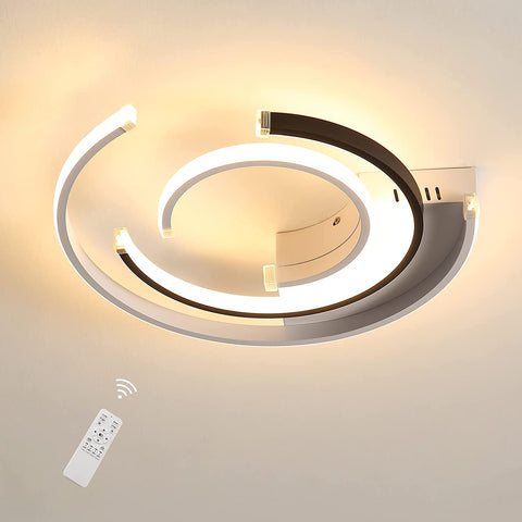 Dimbare LED-plafondlamp met afstandsbediening 36W Moderne LED-plafondlamp 41cm Slaapkamer Plafondverlichting voor thuiskantoor Slaapkamer Woonkamer Keuken Balkon Hal, 3000-6000K