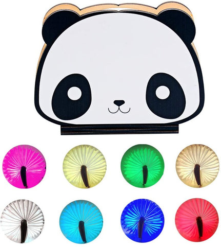 Opvouwbare boeklamp, kindernachtlampje, draagbare papieren lamp, 7 kleuren, opladen via USB