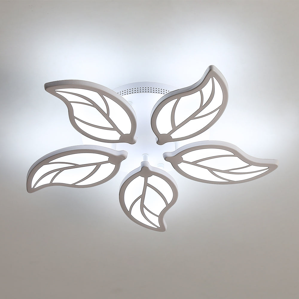 LED Lustre moderne, Plafonnier acrylique blanc Diamètre 55CM