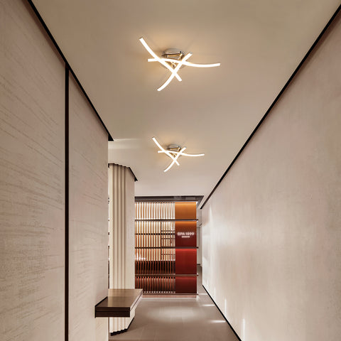 Dimbare LED-plafondlamp, plafondlamp met afstandsbediening, 18W moderne rimpelontwerp kroonluchterlamp voor slaapkamer woonkamer hal