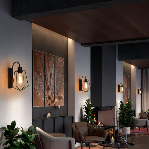 Vintage wandlamp voor binnen, E27 industriële wandlamp ganglicht voor bar, geschikt voor slaapkamers, restaurants, cafés, gangen