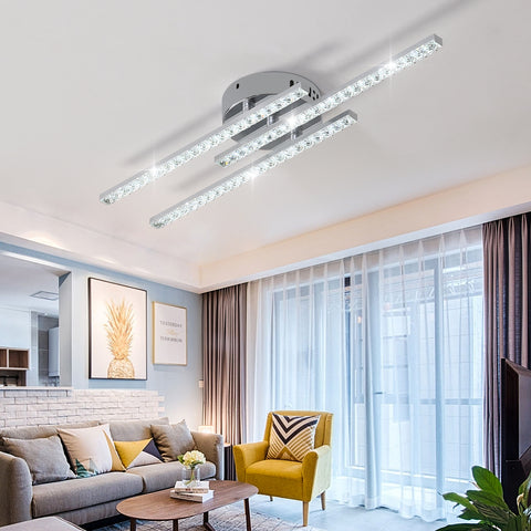 Moderne led-plafondlamp, inbouw led-plafondlamp met 3 lampen, moderne plafondlamp voor slaapkamer, woonkamer, eetkamer, keuken