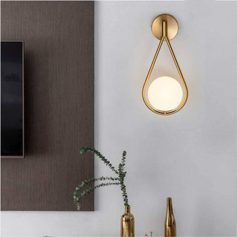 GOECO Moderne LED-wandlamp Industriële wandlamp Verstelbare wandlamp Glas Ronde Bol Lampenkap E27 Metalen Wandlamp Woonkamer Gang