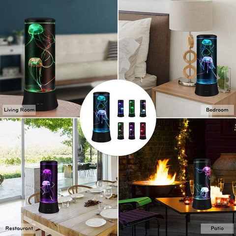 Nieuwigheid Jellyfish LED-lavalamp - 7 kleuren - Aquariumstijl sfeerlamp
