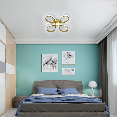 Plafonnier LED Design moderne 30W Forme de fleur créative Lampe de Plafond