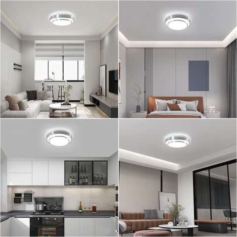 Moderne LED-plafondlamp koel wit 6000K ronde plafondlamp 28W voor woonkamer slaapkamer eetkamer kantoor