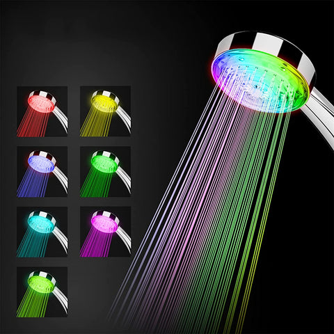 Led-douchekop, universele badkamerdouchekop, 7 kleuren automatische temperatuurregeling, hogedruk waterbesparende douchekop, voor thuis, hotel, badkamer