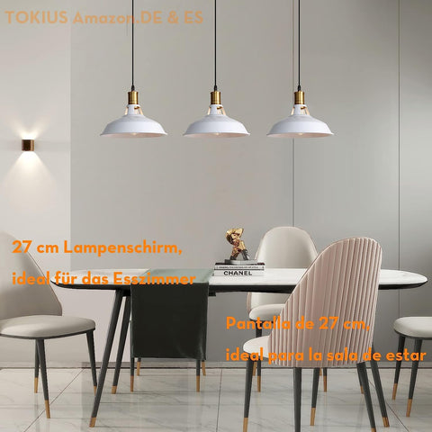 Vintage hanglamp metalen kroonluchter E27 basis voor woonkamer slaapkamer eetkamer kantoor bar café wit