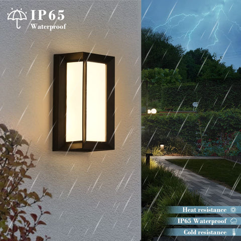LED buitenwandlamp, 18W waterdichte IP65 wandlamp, moderne buitenlamp voor binnenplaats tuin gang terras dicht bij muur pad patio villa, neutraal wit 4000K