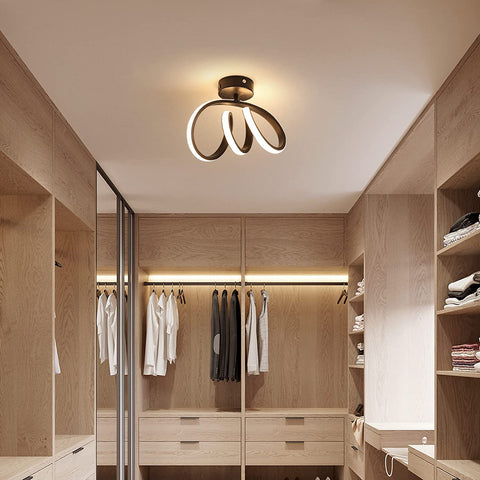 Moderne LED-plafondlamp LED-wandlamp voor binnen 24W Gangplafondlamp voor slaapkamer, eetkamer, keuken, hal 3000K warm wit licht, diameter 28CM