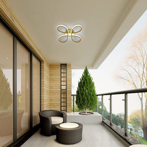 Plafonnier LED Design moderne 30W Forme de fleur créative Lampe de Plafond