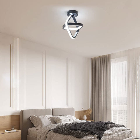 22W LED-plafondlamp, eenvoudige geometrische plafondlamp, metalen plafondlamp voor woonkamer, slaapkamer, hal, 6000K wit licht