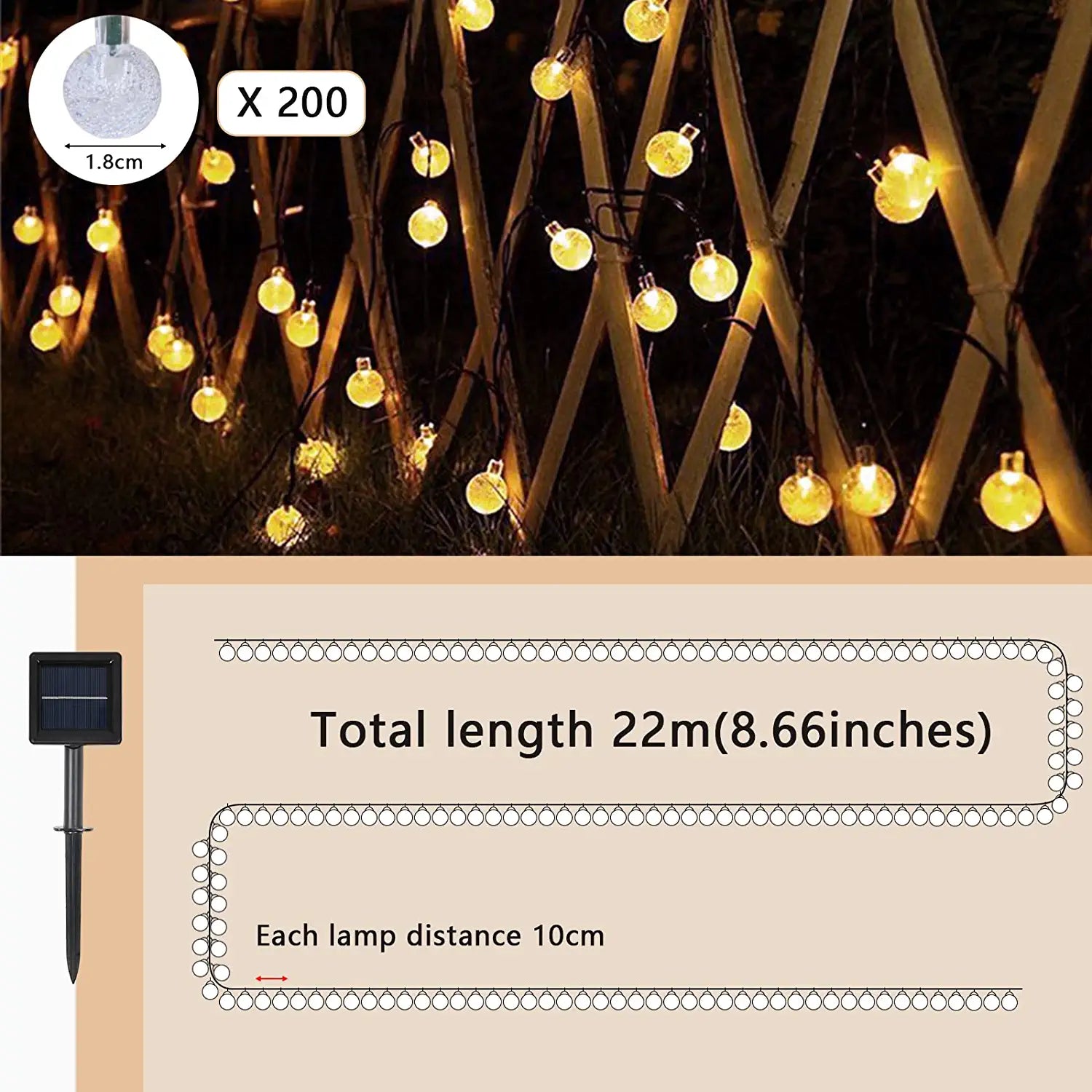 Dessin des dimensions du luminaire