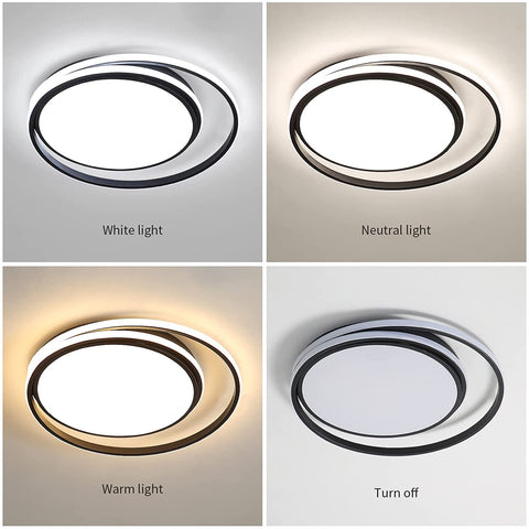 48W dimbare LED-plafondlamp met afstandsbediening, moderne LED-plafondlamp binnenverlichting, ronde LED-plafondlamp voor badkamer slaapkamer, keuken, woonkamer, eetkamer, kantoor