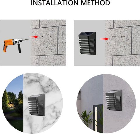 4 stks Solar Wandlamp Outdoor LED Wandlamp voor Binnenplaats Tuin Gang Terras Sluiten Muur Pathway Patio Villa