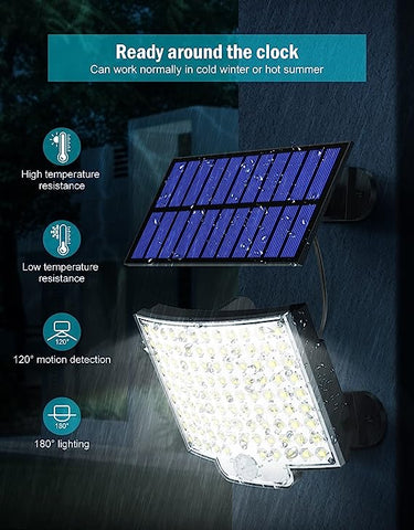 Wandlamp op zonne-energie Buiten bewegingssensor LED-wandlamp voor binnenplaats Tuin Gang Terras Dichte muur Pathway Patio Villa